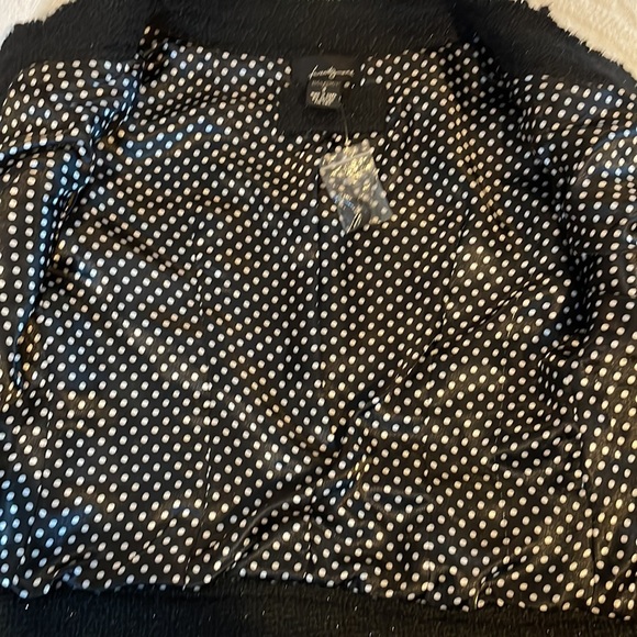 Twenty One Jacket Black White Sparkle Chic Small Crop Bolero - Picture 3 of 12